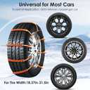 Reusable Snow Tire Chains for Trucks & SUVs - 2025 Upgrade 20 PCS Emergency Anti-Skid Traction Chains, Heavy Duty Plastic Wheel Cables for Winter Driving on Snow/Ice & Muddy Roads