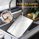 Double Sided Stainless Steel Cutting Board Non-toxic for Kitchen Chopping Large Big Small Metal Carving Meat Butcher Block with Handle Not Titanium Wood Bamboo Plastic Over Sink Grey/Beige (Medium)