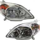 Garage-Pro Headlights Assembly Pair for Toyota Matrix Base XR XRS 2003-2008 Halogen, With Bulbs, Replaces# 8115002220 8111002210