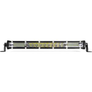 nifeida 10 Inch Single Row Led Light Bar - Ultra-Slim [12in w/Bracket] 120W Combo Spot Flood Light led pods Light Waterproof Slim LED Light Bar for Truck Offroad ATV UTV SUV Boat Tractor