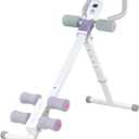 leikefitness Height Adjustable Ab Trainer Abdominal Whole Body Workout Machine Waist Cruncher Core Toner, Leg, Thighs, Buttocks Shaper with LCD Monitor AB9300