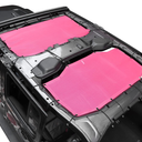 JeCar JLU Sun Shade Mesh Sunshade Provides UV Sun Protection Exterior Accessories Compatible with Jeep Wrangler 2018-2024 JL Unlimited 4 Door Front & Rear, Pink