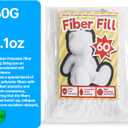 Premium High-Loft Polyester Fiber Fill -Ultra Soft & Hypoallergenic Stuffing for Pillows, Stuffed Animals,DIY Crafts, Cushions-Non-Clumping,High Resilience Pillow Stuffing Material (60g/2.1oz)