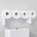 SDGCMNY Poop Toilet Paper Holder, Funny Tissue Roll Shelf for Organizer & Storage TP, 3D Printed Wall-Mount Bathroom Decor & Accessories, Unique Gag Housewarming Gift, White