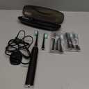 Aquasonic Black Series Ultra Whitening Toothbrush ADA Accepted Electric Toothbrush- 8 Brush Heads & Travel Case 40,000 VPM Electric Motor & Wireless Charging - 4 Modes w Smart Timer (Pack of 1)