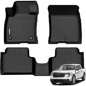 Wailtnb-All Weather Floor Mats for Ford Maverick 2025 2024 2023 2022 (Gasoline Models Only) Liners Custom Fit Ford Maverick 2025 2024 2023 2022 Waterproof Durable Easy to Clean Accessories