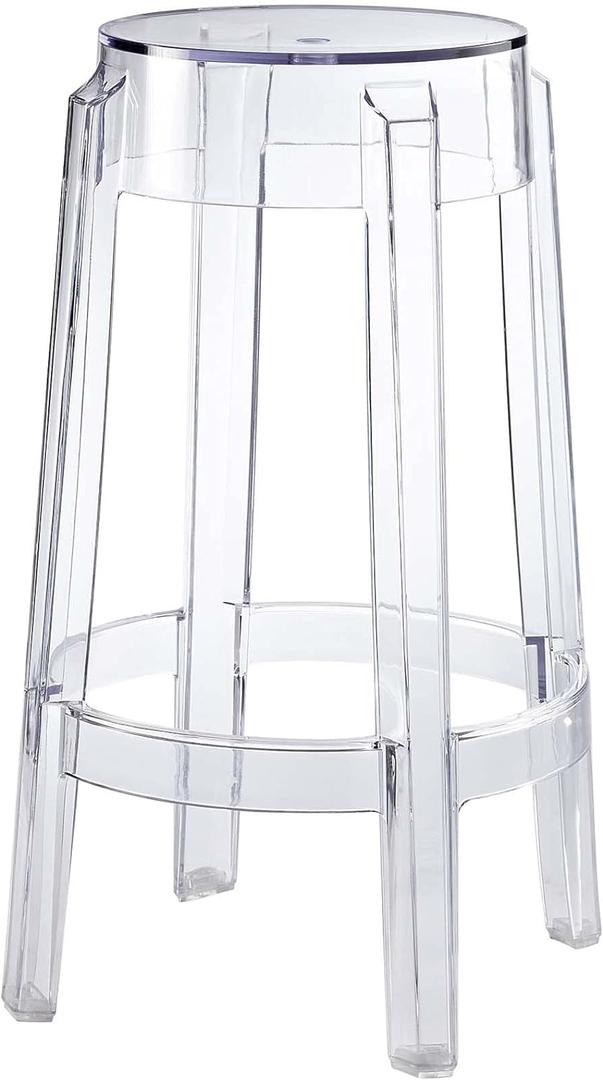 Modway Casper Modern Acrylic Counter Bar Stool in Clear - Fully Assembled
