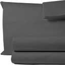 Decfair 100% Egyptian Cotton Duvet Cover Set King Size 600 Thread Count Ultra Soft and Sateen Weave All Seasons Bedding 7 Corner Ties and Zipper - 1 Grey King Duvet Cover and 2 Pillow Shams