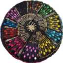 10 PCS Peacock Hand Fans, Spanish Folding Hand Fan, Vintage Dancing Party Fans,Summer Handheld Folding Fans for Women (Embroidered Peacock Tail Pattern)