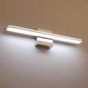 LED Vanity Light Bar 20 Inch Bathroom Light Fixtures 12W Over Mirror Lighting Chrome Vanity Lights Fixtures Modern Bathrooms Lamps Acrylic Bath Wall Light Fixtures