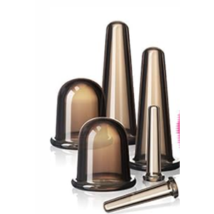 BBTO Silicone Facial Cupping Set, Vacuum Massage Cup Kit for Body, Face, Neck, Back, and Eye, 6 Cups and Exfoliating Brush(Black)