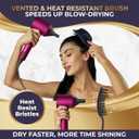 BEAUXSOI Vented Detangling Brush for Wet or Dry, Thick, Coily, and Curly Hair | Curved Vent Brush for Blow Drying