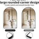 Black Metal Frame Bathroom Arch Mirror for Over Sink, 15x23 Inch Arched Tempered Mirror, Wall Vanity Mirror for Farmhouse, Modern Luxe Mirror for Bedroom, Living Room, Entryway