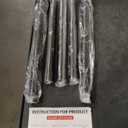 Black Shower Curtain Rod Tension Adjustable up to 66" long Never Rust Non-Slip Spring Tension Shower Rod No Drilling Stainless Steel Curtain Pole Use Bathroom, Closet, Window, Room Divider