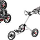 CaddyTek Caddylite 15.3 V2 Golf Push Cart, Deluxe Quad-Fold, Lightweight, 3 Colors (Silver)