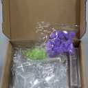 Handmade DIY Tulip Night Lamp, Cube Mirror Bedroom Tulip Night Lamp, 20 Flower Table Lamp and Mirror 2 in 1, Birthday Gifts for Women and Girls (Purple Tulips)