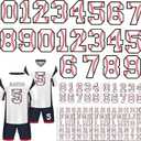 Dazoratix Baseball Iron on Transfers - 144 Pcs Letters and Numbers A-Z DTF Ready to Press Large Small 0-9 Heat Patches Stickers Vinyl Sport Jersey Decals for T Shirts Clothing Hat DIY Craft Decoration