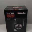 Mueller 12-Cup Drip Coffee Maker - Borosilicate Carafe, Auto-Off, Reusable Filter, Anti-Drip, Keep-Warm Function, Clear Water Level Window Coffee Machine, Kitchen Essentials & Accessories