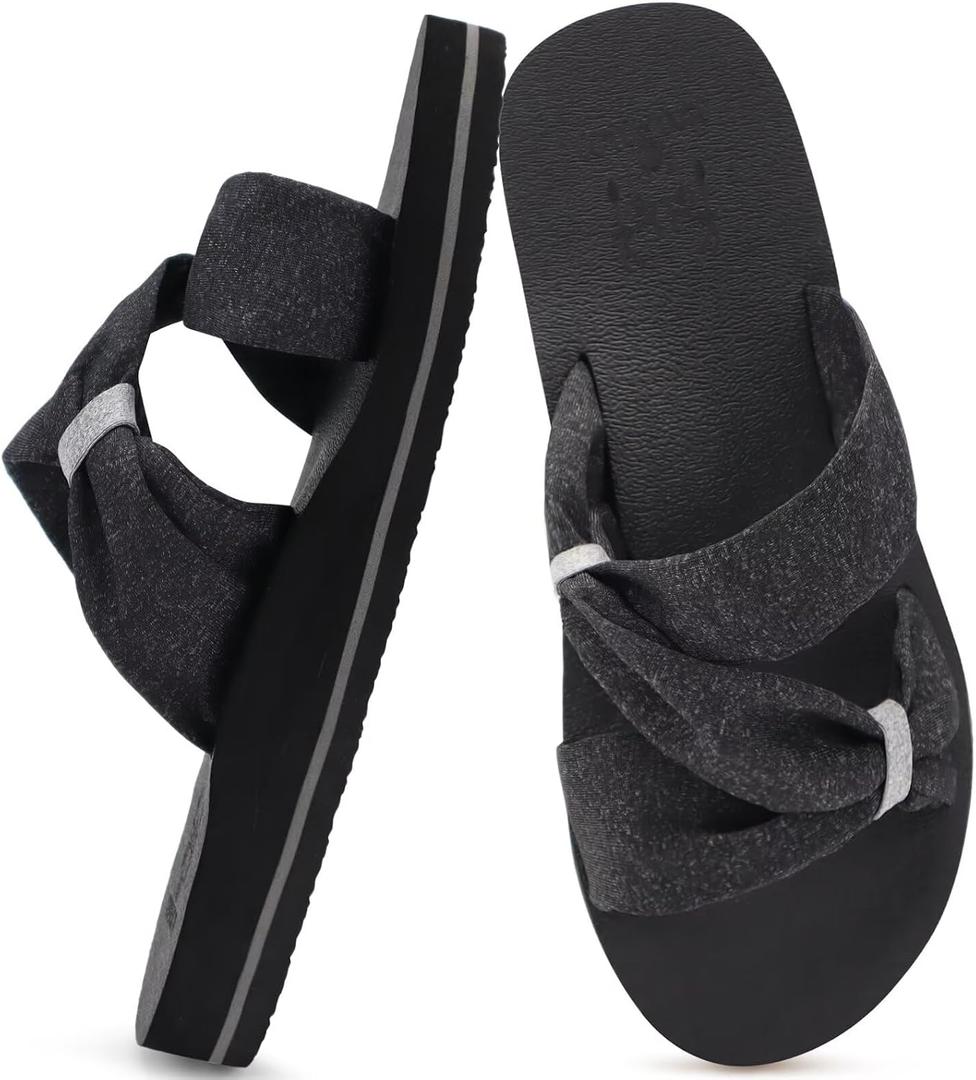 KuaiLu Womens Sandals Black Size 8.5