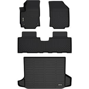 AIPOIL Floor Mats & Cargo Liner Set for 2018-2024 Chevy Equinox & GMC Terrain All Weather Protection TPE Anti-Slip Automotive Full Set Custom Chevrolet Equinox Car Mats Accessories - Black
