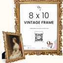 97 Decor Gold Vintage Picture Frames 8x10 - Golden Ornate Picture Frames 8 By 10 For Tabletop Display And Wall Hanging, Decorative Antique 8x10 Frame, Vintage Wall Decor For Home, Bedroom