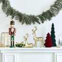 BESPORTBLE Christmas Reindeer Sculpture, 2Pcs Resin Deer Christmas Decoration Gold Elk Statues for Living Room, Desktop, Table Centerpiece, Bookshelf Xmas Home Decor