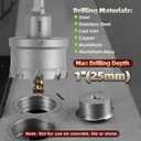 ZKH 3 Inch Carbide Hole Saw Drill Bit for Hard Metal, Tungsten Carbide Tipped Hole Saw Cutter with 2Pcs Titanium-Plated Pilot Drill bit, Great for Metal, Stainless Steel, Iron, Aluminium, Alloys