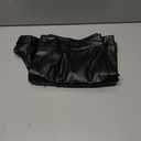 Avanova Women Faux Leather High Waisted Shorts Pleated Casual Summer Shorts (Black, XL)