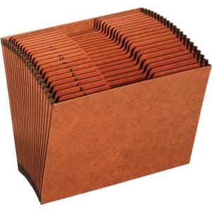 Pendaflex Heavy Duty Expanding File Folder - 21 Pockets with A-Z Tabs & Blank Customizable 1/3 Tabs - Alphabetical File Organizer - Durable, Letter Size - For Office, School & Home Use, Brown - 1 Unit