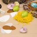100 Pcs Sparkling Foam Easter Eggs 1.8 X 2.5cm DIY Fake Egg Artificial Foam Bird Eggs Garden Bird Nest Decor Easter Party Decorations Home Decor