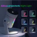 Star Projector,Galaxy Projector Upgraded Clear Lens, 10 Realistic Planetarium Projector Slides Night Lights LED 8 Color for Bedroom, 360 Rotation, 1/2h Timer Function Ultra-Wide Ceiling Projector