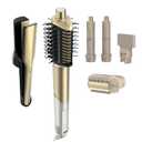 Shark Glam Ceramic & Powerful Air Styling & Drying System, with Silki Straightener & Shark Glossi Air Glosser, for Drying, Curling, Straightening & Glossing, Gold, HD6051S (Straight & Wavy Hair)