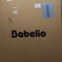 Babelio 36" Tall Baby Gate, PressGuard P7, 29-48" Auto Close Pressure Mounted Dog Gate for Stairs, Doorways & Hallway, Protector Basics Easy Walk Thru Pet Gate, White