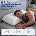 7 Inch High Loft Memory Foam Pillow for Side Sleepers, Extra Firm High Prodile Pillow for Broad Shoulders & Large Frames, Breathable Washable Cover