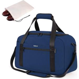 ECOHUB Personal Item Bag 16'' Small Duffel Bag Travel Bag WeekenderBag GymBag Tote Duffel bag Overnight Bags Travel Essentials for Women and Men Shoulder Bag Carry On Shoes Bag (Blue)