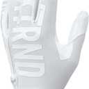 Nxtrnd G1 Pro Football Gloves, Men's & Youth Boys Sticky Receiver Gloves (White, Youth Large)