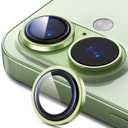2 x Compatible for iPhone 17 Camera Lens Protector, Explosion-Proof 9H Tempered Glass with Metal Original Style Ring, Ultra HD Clarity, Anti-Scratch Lens Protection Cover, Case Friendly (Green)