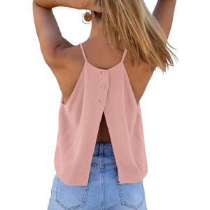 Tankaneo Womens Summer Halter Crop Tank Tops Y2k Going Out Sleeveless Tee Shirts Open Back Beach Camisole, Small