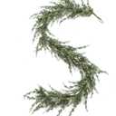 Dingion Christmas Real to Touch Juniper Garland Artificial Mantel Garland Realistic Juniper Berry Christmas Decorations for Fireplace Table Centerpiece Decor(6 ft)