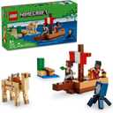 LEGO Minecraft The Pirate Ship Voyage, Boat Toy Playset for Kids with Squid, Camel and Pirate Figures, Toy Building Set for Action Role-Play, Minecraft Gift for 8 Year Old Boys and Girls, 21259