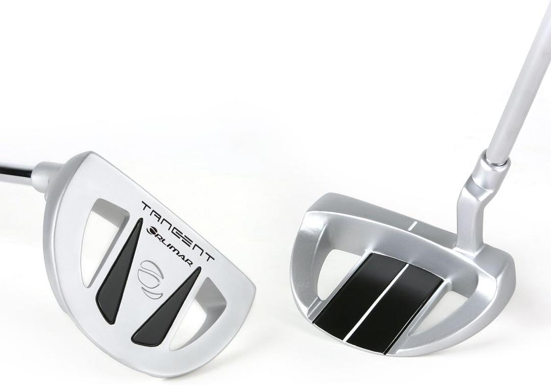 Orlimar Golf Tangent T1 Mallet Men's Left Handed Putter with Free Headcover, Silver/ Black