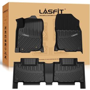 LASFIT Floor Mats for Toyota RAV4 2013-2018(Not Fit Hybrid) All Weather TPE Mats Custom Fit Floor Liner for Toyota RAV 4 LE/XLE/SE/Limited/Adventure Front and Rear 2 Row Car Mats,Black