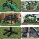 Garden Hose Holder Detachable, Heavy Duty Metal Water Hose Hanger Freestanding Hose Organizer Hose Holders for Outside (Black)