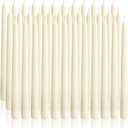 OSHINE 10 Inch Ivory Taper Candles - 36 Pack Long Taper Candle Dripless Unscented Smokeless & Emergency 7-8 Hours Long Burning Tall Candlesticks Ideal for Valentine, Weddings, Dinner Party