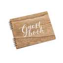 Wooden Rustic Guest Book with 110 Pages Lined 11" x 8.7"