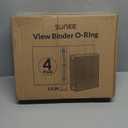 SUNEE 3 Ring Binder 1.5 Inch 4 Pack, Clear 1 1/2 Inch View Binder Three Ring PVC-Free (Fit 8.5x11 Inches) for School or Office Supplies, Neutral Aesthetic