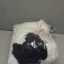 Kids Fluffy Faux Rabbit Fur Bean Bag Chair Cover (No Filler), Soft Luxury Fuzzy Stuffed Animal Storage Bubble Bean Bag Home Decoration, Comfy Shaggy Furry Beanbag Cover Kids Adults, White