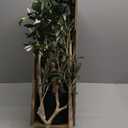 Artificial Olive Tree for Living Room Decor, 6FT Tall Faux Silk Plant Artificial Tree in Potted Oliver Branch Leaves and Fruits for Modern Home Decor Indoor (6FT Olive Tree)
