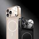 Designed Magnetic Series for iPhone 14 Pro Max Case,[Compatible with MagSafe][Tempered Glass Camera Lens Protection],Luxury Matte Military Grade Drop Protective Hard PC Shockproof Cover,Orange