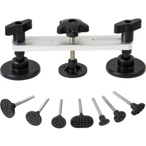 Paintless Dent Repair Kit, Double Pole Bridge Dent Puller with 7 Bridge Tabs, Car Dent DIY Removal Tool for Auto Body, Refrigerator and Washer